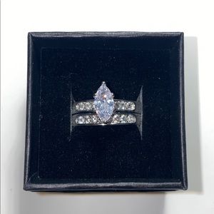 Wedding Ring Set Marquise Cut